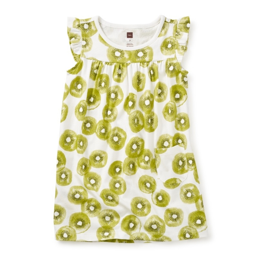 Kiwi print Tea dress, size 4